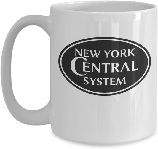New York Central Railroad Coffee Mug Vintage Train Enthusiast Gift - Wozzi Free