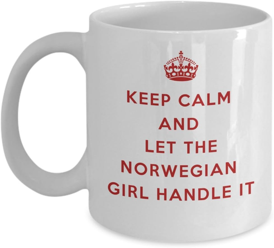Norwegian Mug - Let the Norwegian girl handle it - Norway flag - Funny gift for Norwegian - Coffee mug 11 OZ - Wozzi Free