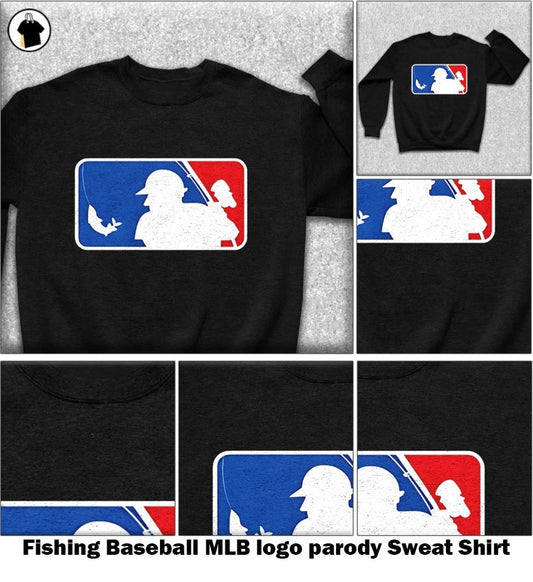 Fishing Baseball MLB logo parody shirt, Sweatshirt