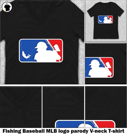 Fishing Baseball MLB logo parody shirt, T-Shirt