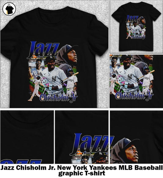 Jazz Chisholm Jr. New York Yankees MLB Baseball graphic T-shirt