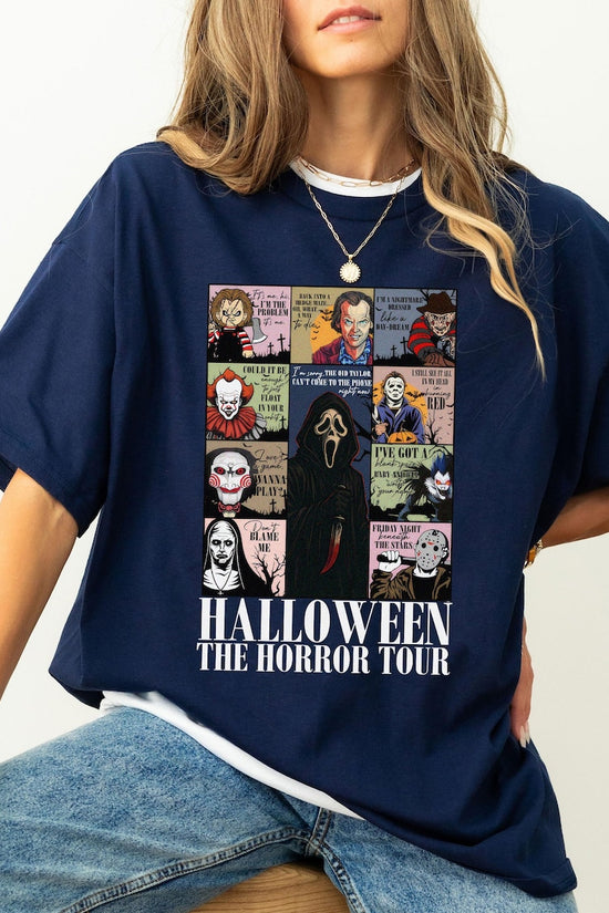 Retro Horror Characters Halloween Shirt, Horror Movie Shirt, Halloween Lyrics Sweatshirt, Halloween Horror Nights 2025, Trick or Treat Shirt