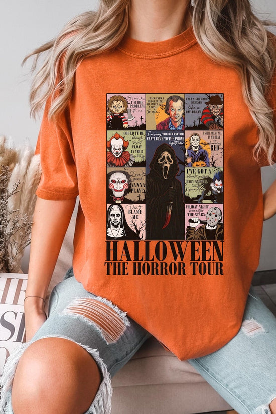 Retro Horror Characters Halloween Shirt, Horror Movie Shirt, Halloween Lyrics Sweatshirt, Halloween Horror Nights 2025, Trick or Treat Shirt