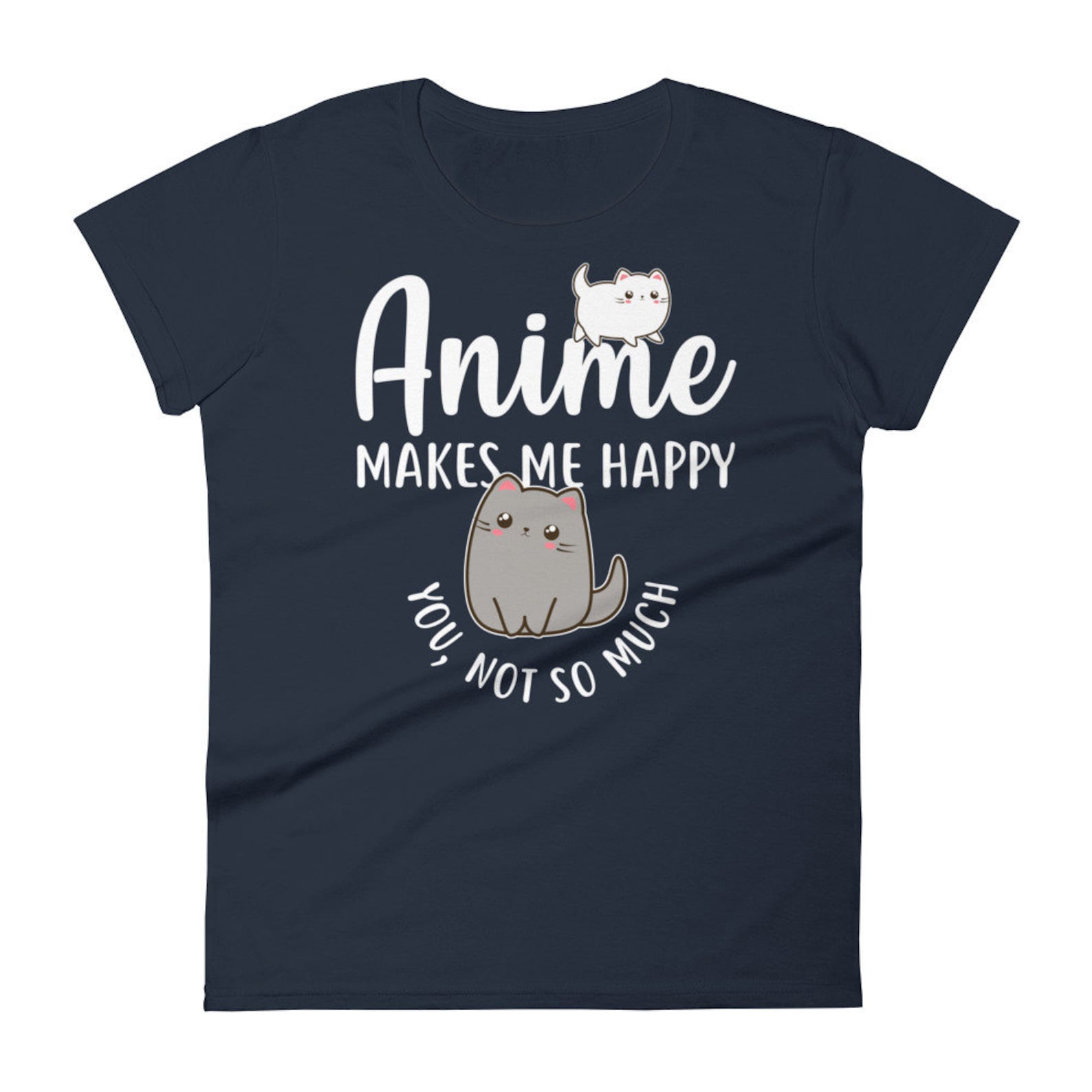 Funny Anime Shirt, Cute Manga Cat Lover Gift, Japanese T-shirt, Japan Tshirt, Nerd, Geek, Gaming, Otaku, Kawaii Meme Tee, White Pet Kitten