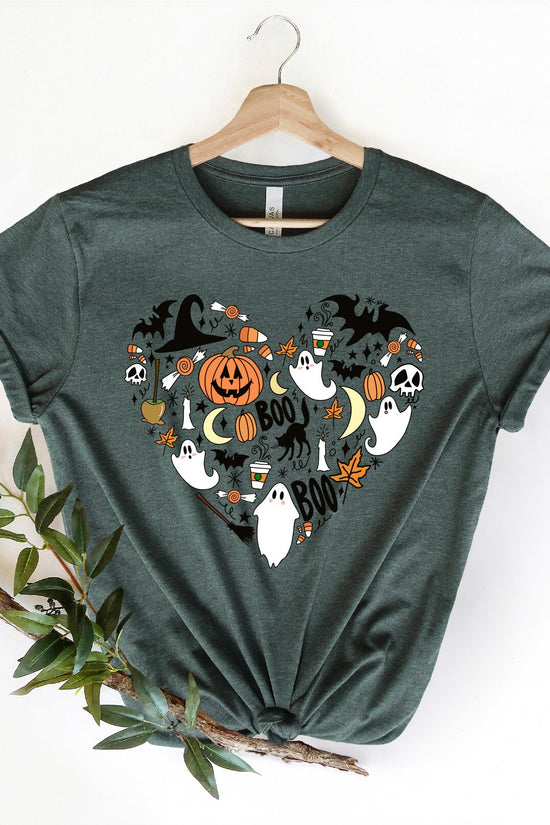 Cute Halloween Theme Shirt for Women, Halloween T-Shirts, Cute Teacher Halloween T-Shirts, Mom Halloween Shirt, Fall Shirts,Happy Halloween