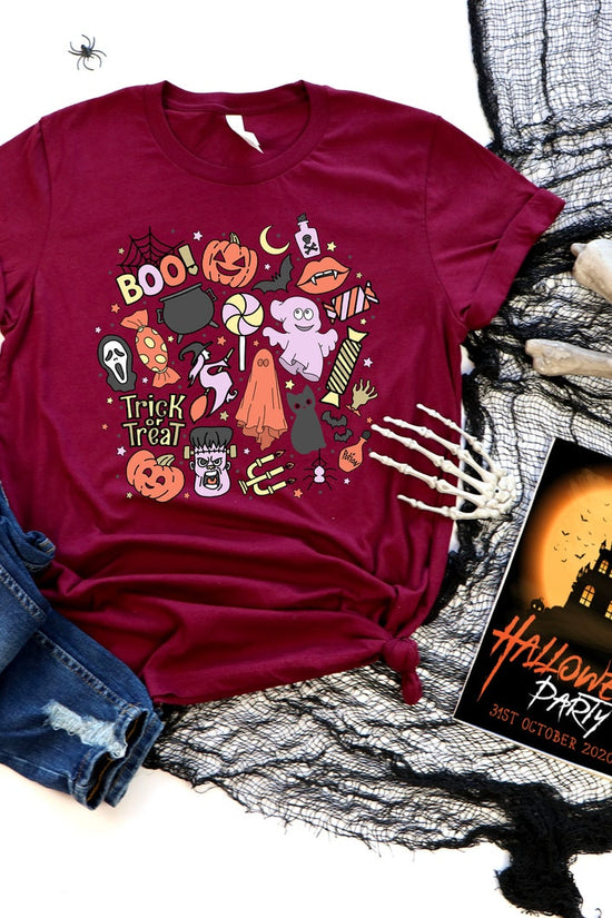 Cute Halloween Theme Shirt for Women, Halloween T-Shirts, Cute Teacher Halloween T-Shirts, Mom Halloween T-Shirts, Fall Shirts