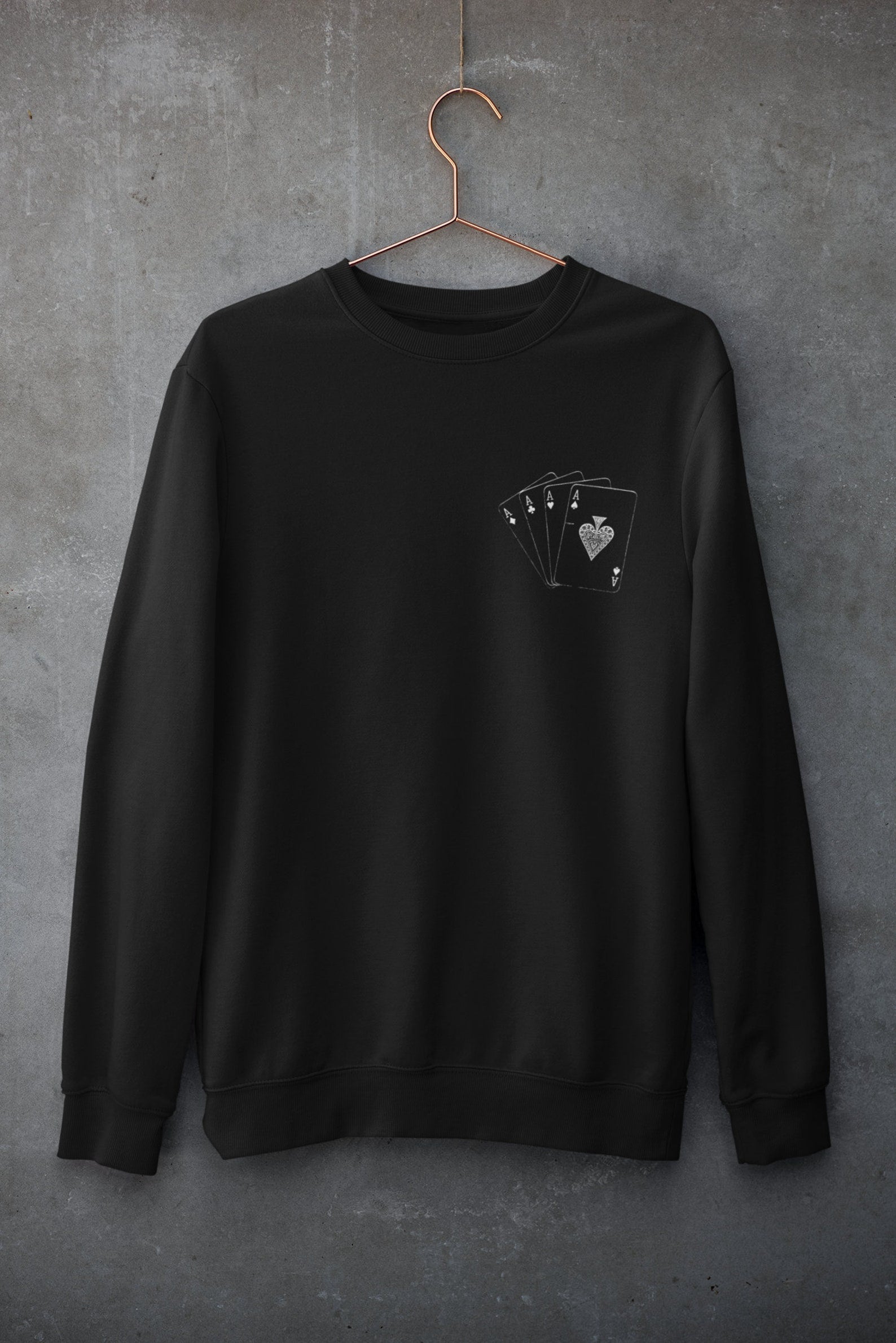 Pocket Aces Poker Sweatshirt, Las Vegas Sweater, Poker Lover Crewneck Sweater, Bluffing Shirt, Poker Gift, Poker Shirts, Gambler