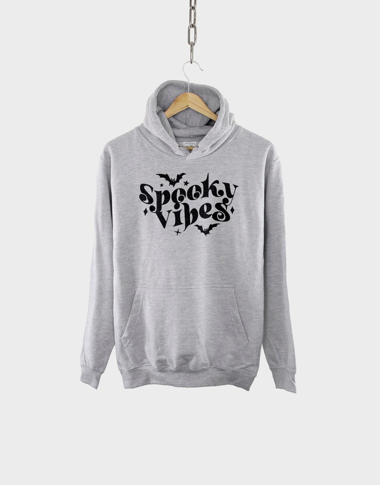 Halloween Retro Hoodie - Spooky Vibes Hoodie - Retro Font Halloween Hoodie - Retro Fall Hoodie For Halloween - Womens Retro Halloween Hoodie