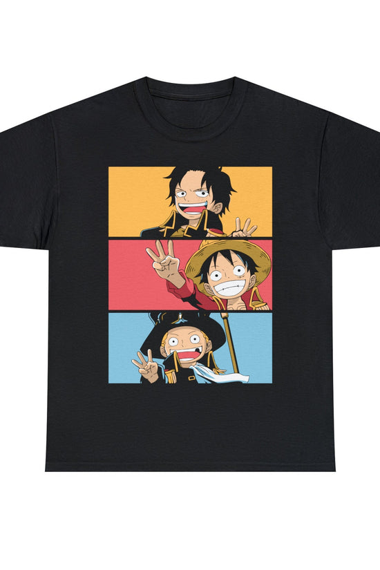 Luffy One Piece Anime Shirt, Straw Hat Pirates Manga Shirt, Luffy Brothers, Mugiwara Japanese Unisex Tee