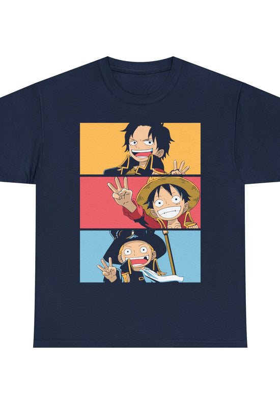 Luffy One Piece Anime Shirt, Straw Hat Pirates Manga Shirt, Luffy Brothers, Mugiwara Japanese Unisex Tee