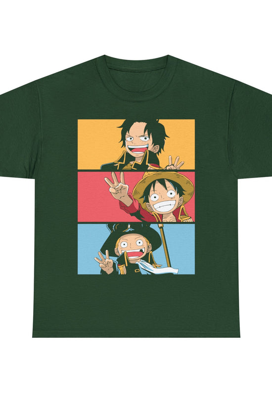 Luffy One Piece Anime Shirt, Straw Hat Pirates Manga Shirt, Luffy Brothers, Mugiwara Japanese Unisex Tee