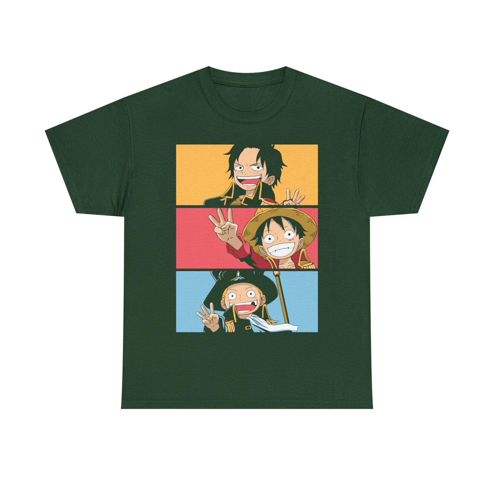 Luffy One Piece Anime Shirt, Straw Hat Pirates Manga Shirt, Luffy Brothers, Mugiwara Japanese Unisex Tee