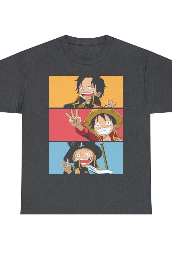 Luffy One Piece Anime Shirt, Straw Hat Pirates Manga Shirt, Luffy Brothers, Mugiwara Japanese Unisex Tee
