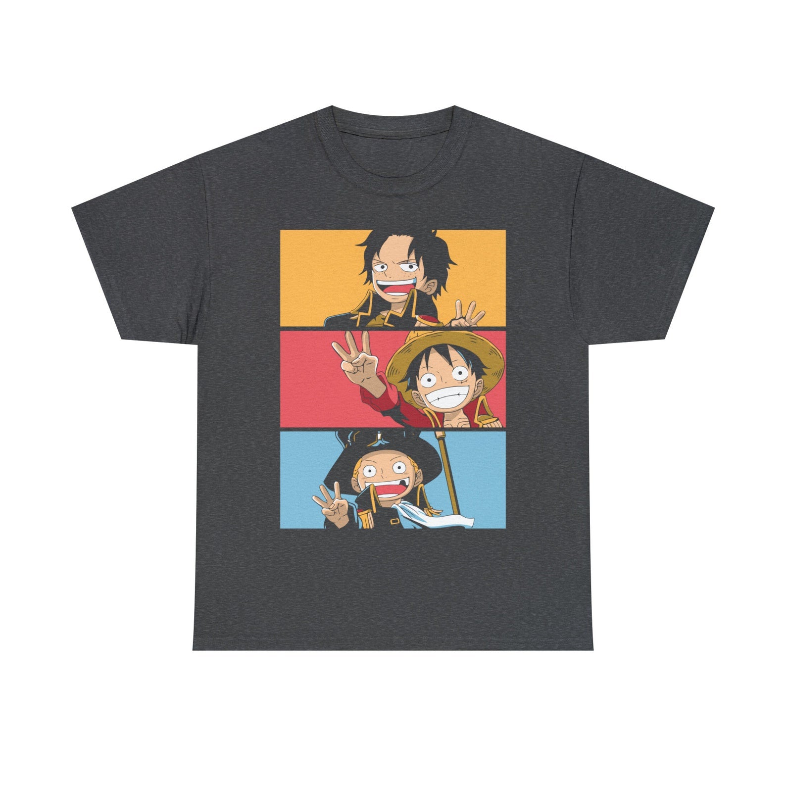 Luffy One Piece Anime Shirt, Straw Hat Pirates Manga Shirt, Luffy Brothers, Mugiwara Japanese Unisex Tee