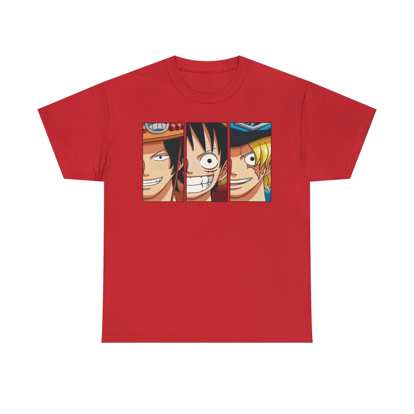 Luffy One Piece Manga Shirt, Straw Hat Pirates Anime Shirt, Luffy Brothers, Mugiwara Japanese Unisex Tee