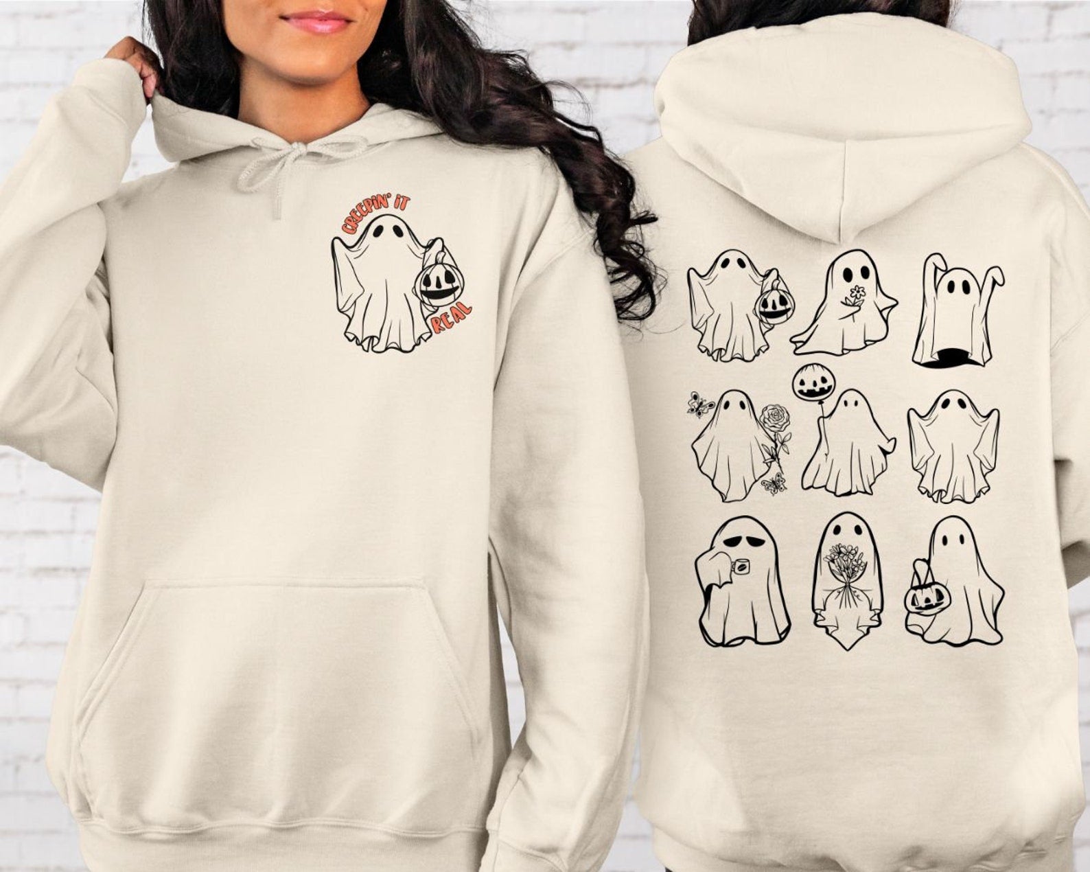 Halloween Ghost Hoodie, Halloween Hoodie Sweatshirt, Cute Spooky Shirt, Funny Ghost Sweatshirt Hoodie, Halloween Gifts Spooky Season Sweater