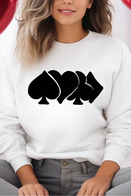 Card Sweatshirt, Deck Of Cards Gift, Casino Gambler Sweatshirts, Poker Cards Tee,