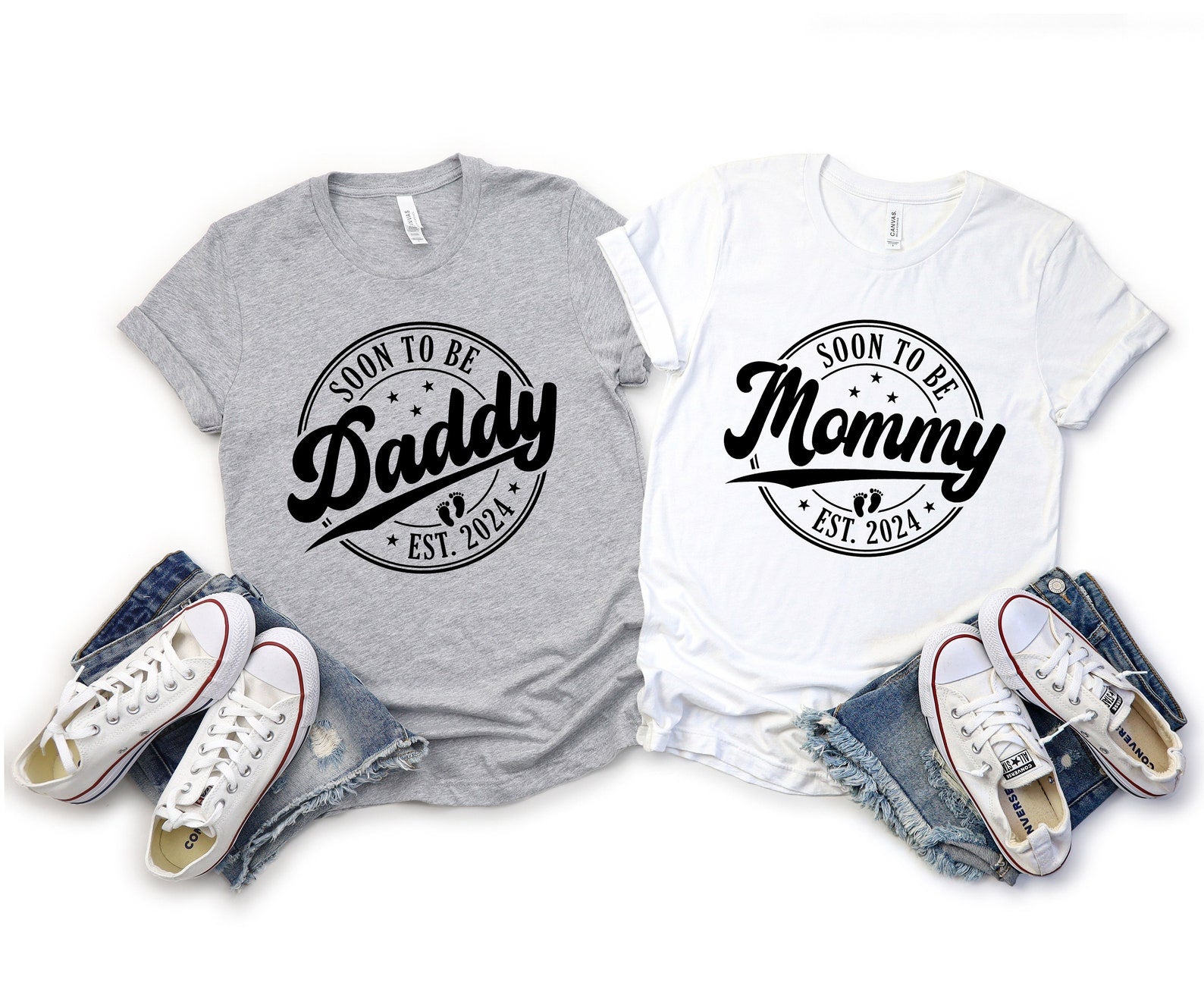 Soon to be Mommy shirt, Soon to be Daddy shirt, Mom and Dad Matching T-shirts
