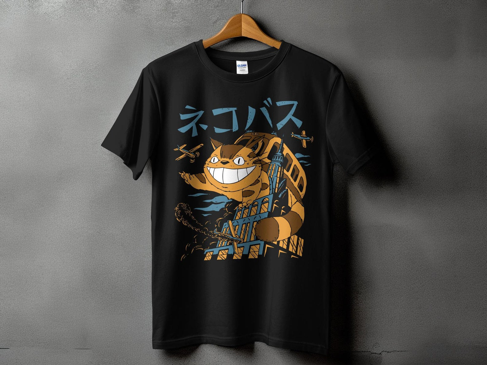 Vintage-Inspired Anime Cat T-Shirt, Retro Japanese Graphic Tee, Unisex Streetwear, Urban Cool Feline Design, Casual Tops for Fans