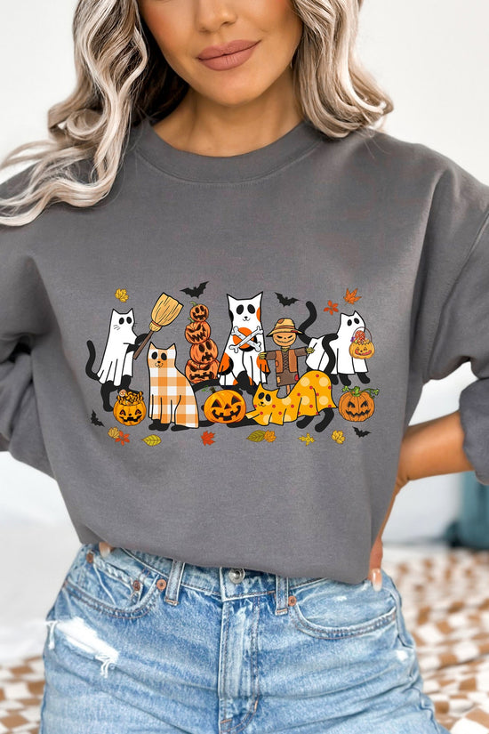 Black Cat Halloween, Ghost Cat Halloween, Halloween Cat Shirt, Sweatshirt, Halloween Sweatshirt
