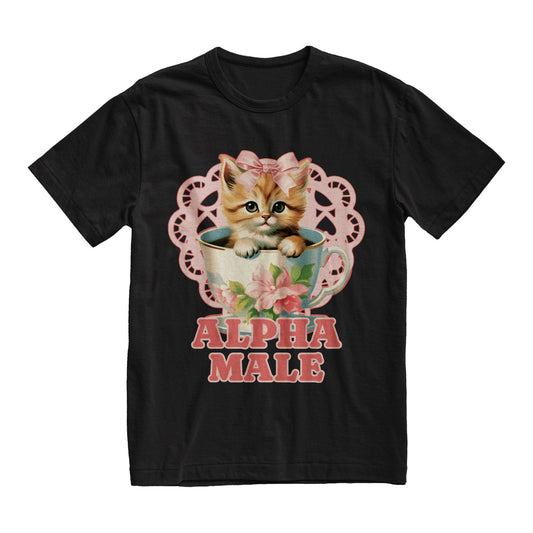 Alpha Male Funny Kitten Tshirt, Funny Cat Meme Shirt, Boyfriend Gifts, Father Gift, Mom Tee, Cat Lover, Cat Gift