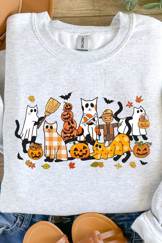 Black Cat Halloween, Ghost Cat Halloween, Halloween Cat Shirt, Sweatshirt, Halloween Sweatshirt