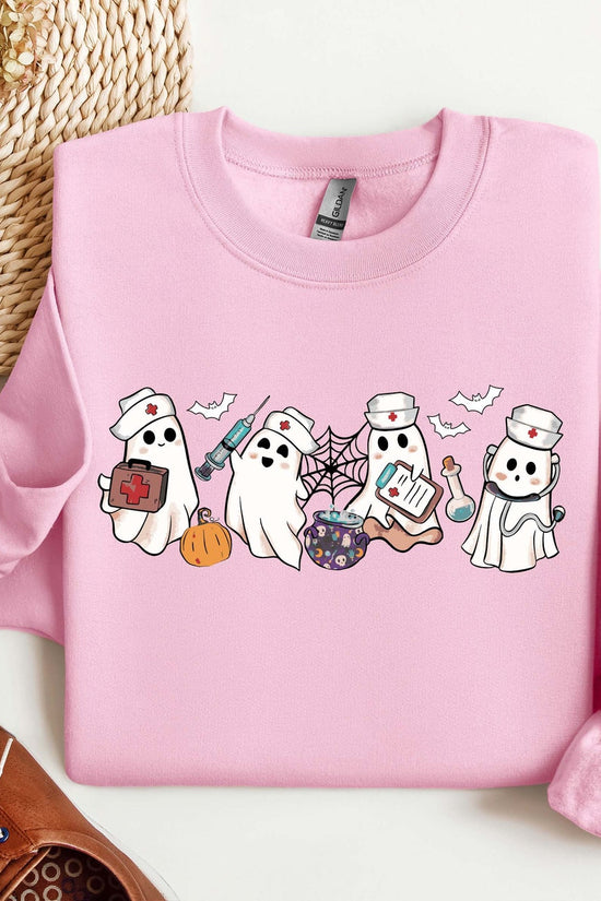 Ghost Nurse Halloween Sweatshirt, Halloween Nurse Shirt, Halloween Sweatshirt, Happy Halloween Shirt, Halloween Nurse Gift, Cute Nurse Shirt