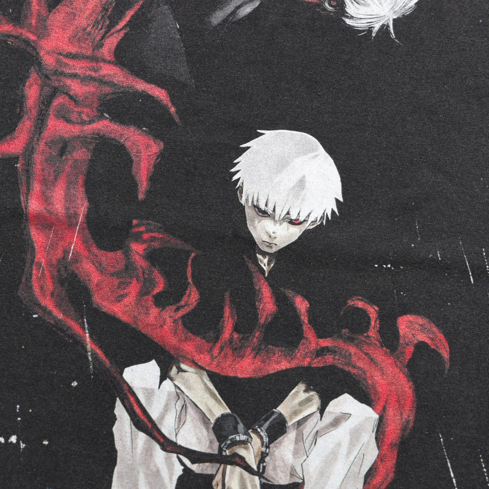 Kaneki kakuja Anime Washed Men's T-shirt Manga Character Graphic Shirt Anime Manga Vintage Cool T-shirt