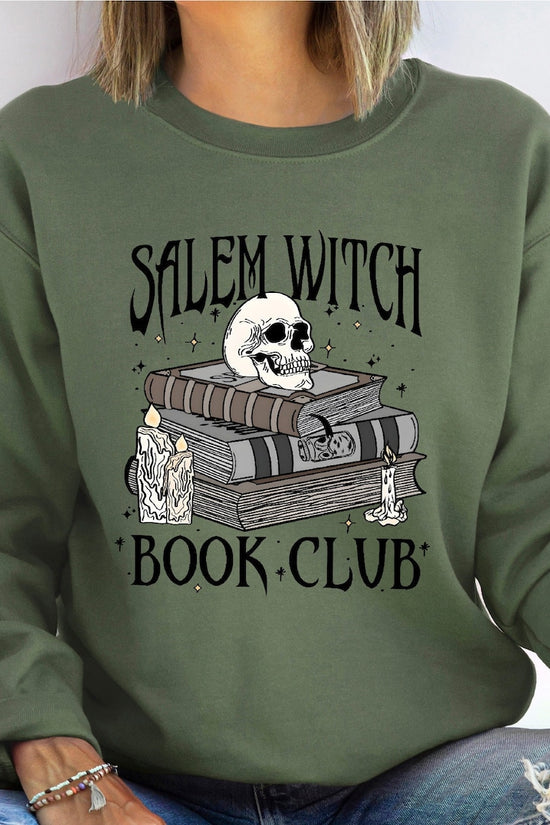 Salem Witch Book Club Sweatshirt, Funny Halloween Shirt, Reading Sweatshirt, Happy Halloween, Halloween Costume, Skull Sweater