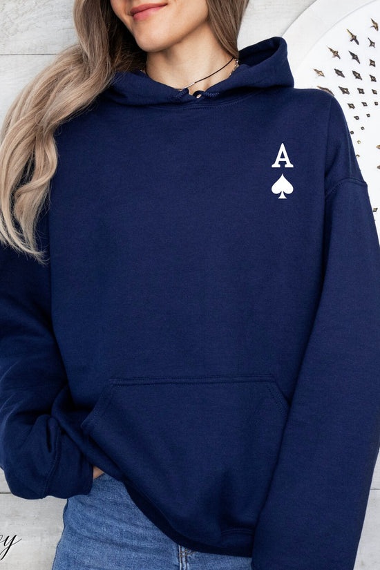 Ace of Spades Unisex Hoodie, Playing Card Hoodie, Poker Lover Hoodie, Card Game Hoodie, Symbol Hoody