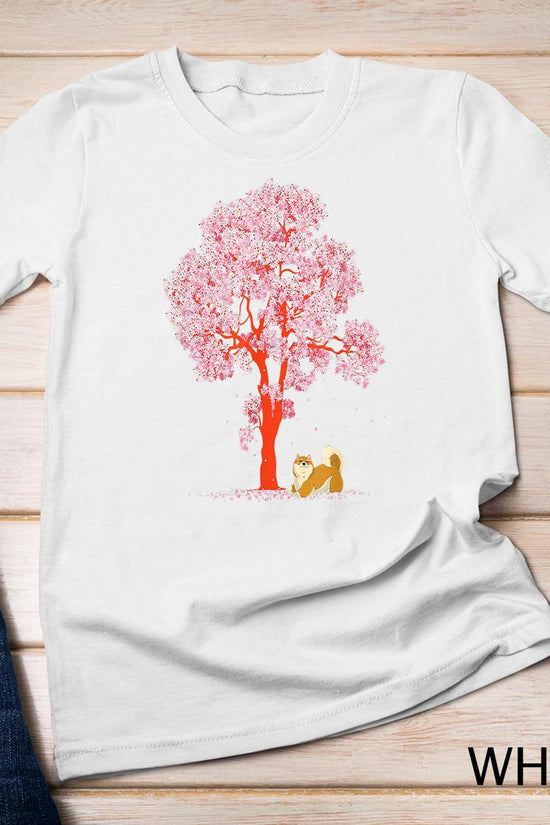 Sakura Japan Cherry Blossom Dog Kawaii Anime Pet Shiba Inu T-shirt Sweatshirt