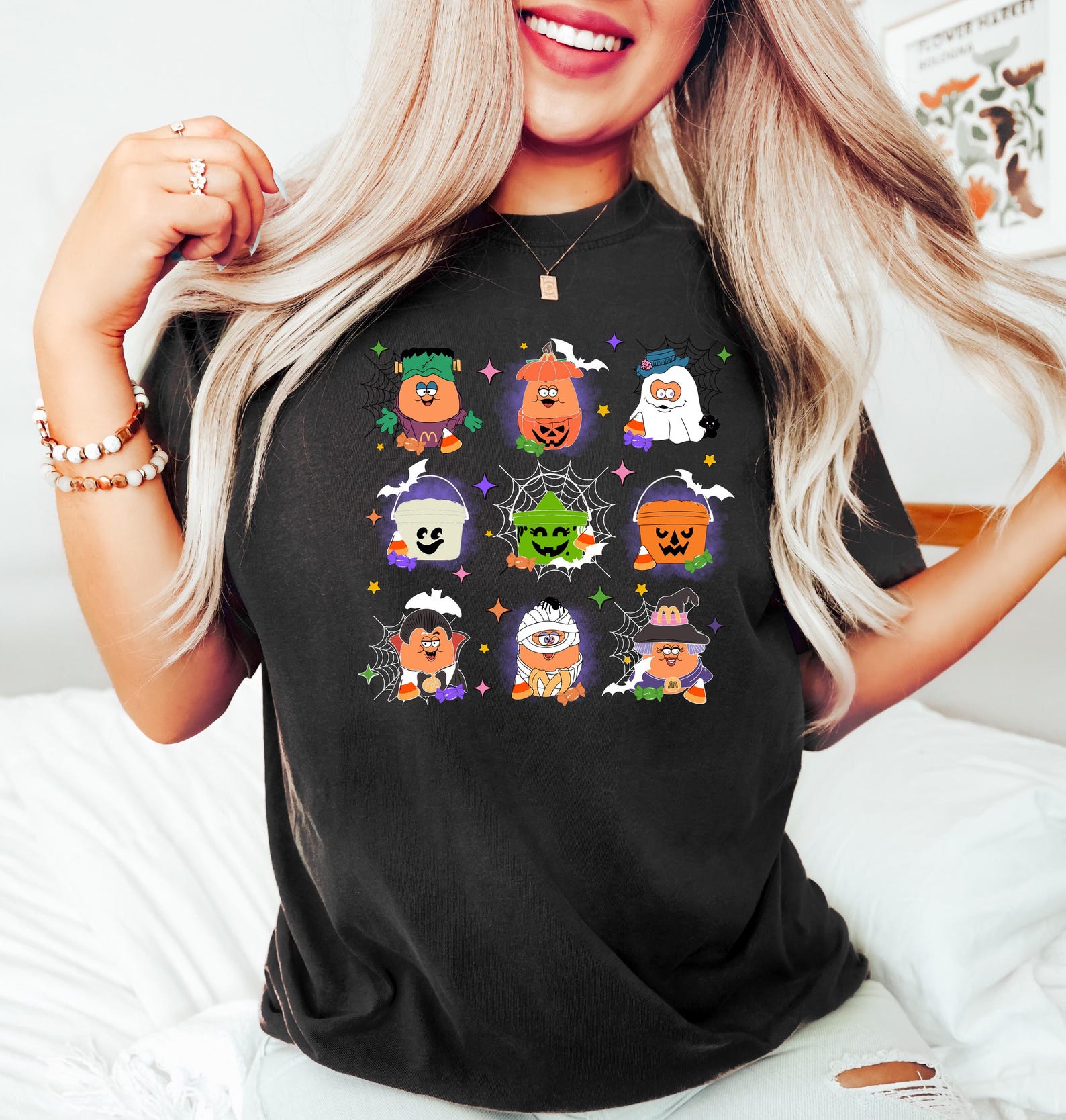 Spooky Nuggets Meal Bucket Shirt, Halloween Chicken Nuggets, Funny Halloween T-Shirt, Trendy Halloween, Spooky Season, Halloween Party Tee