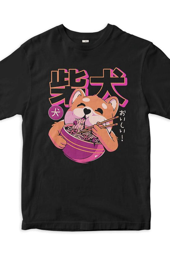 Anime Dog and Ramen T-Shirt, Men's Women's Sizes