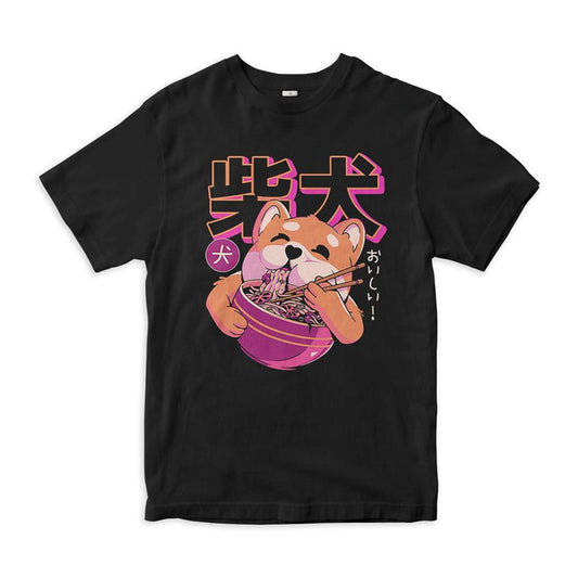 Anime Dog and Ramen T-Shirt, Men's Women's Sizes