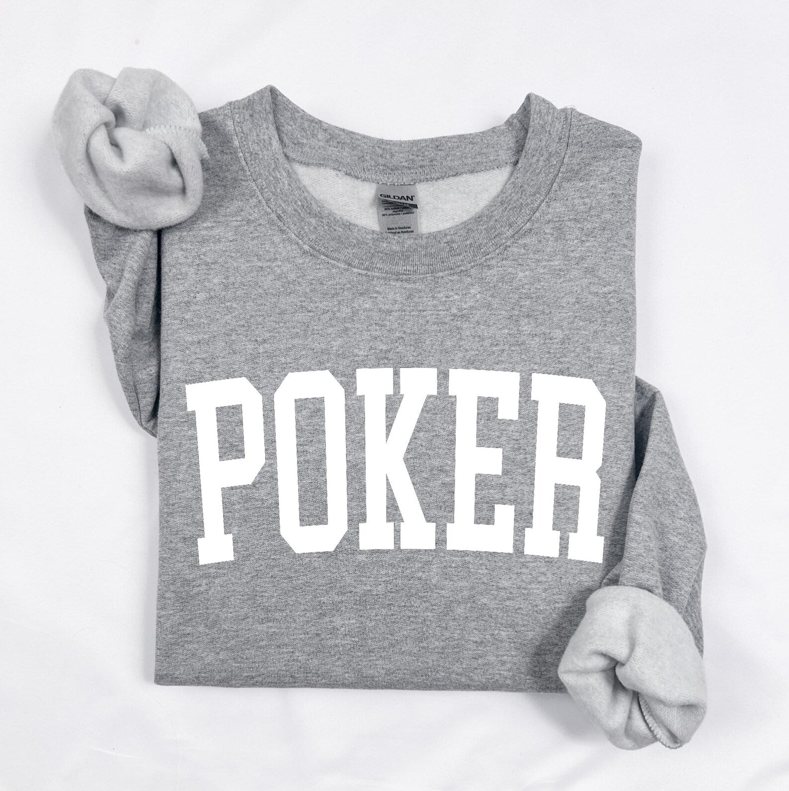 Poker Sweatshirt, Poker Player, Poker Gift, Poker Pullover, Crewneck Sweatshirt