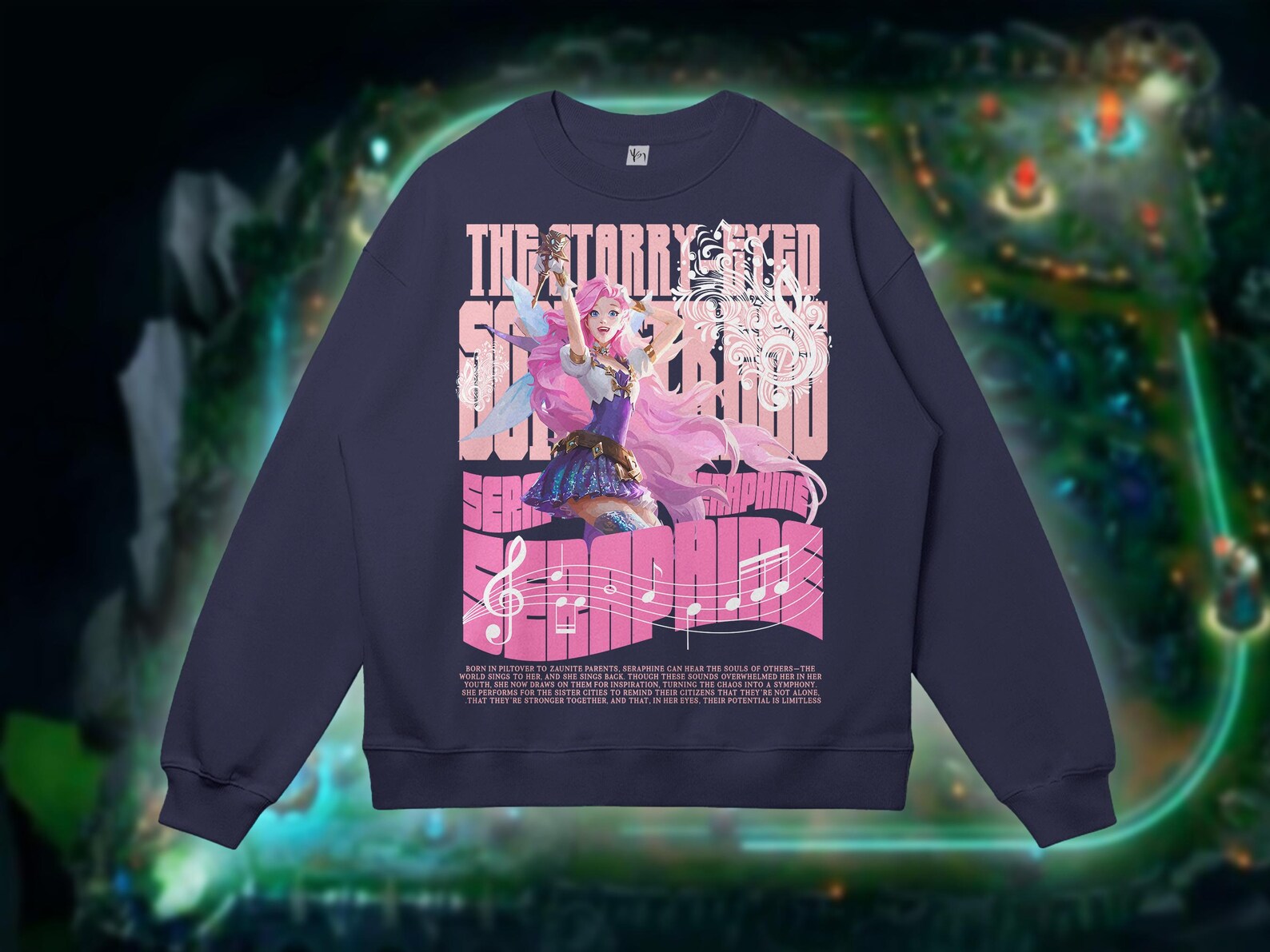 Seraphine League of Legends Sweatshirt. Soft Shirt for Gaming Lovers. Gift for League Lovers. LoL Sweatshirt for You.