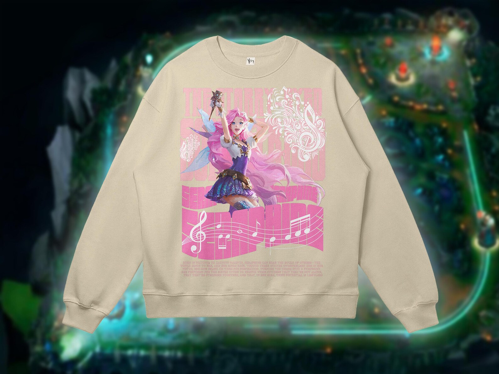 Seraphine League of Legends Sweatshirt. Soft Shirt for Gaming Lovers. Gift for League Lovers. LoL Sweatshirt for You.