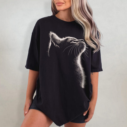 Aesthetic Cat Shirt - Cat, Gift For Cat Owner, Cat Mom Graphic Tee, Cat Lover Gift, Cat Dad Tshirt, Trendy Cat Shirt
