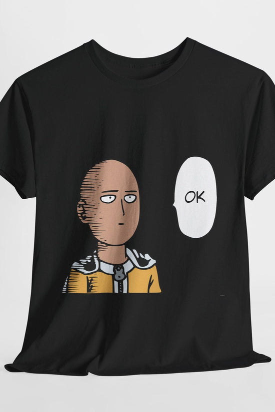 Saitama T-shirt, Casual Saitama Tee - Unisex Heavy Cotton Shirt, One Punch Man Anime Gift, Saitama Meme T-Shirt, Humor Apparel, Manga Lover