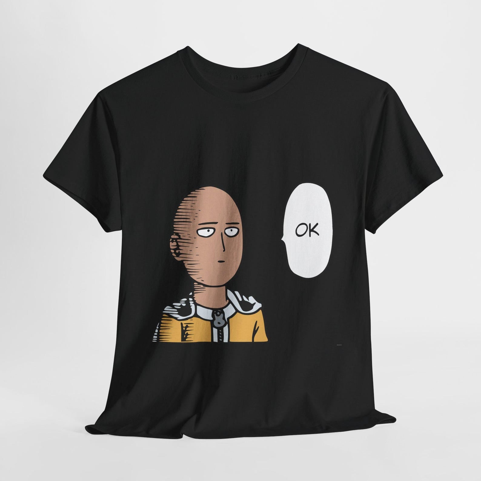 Saitama T-shirt, Casual Saitama Tee - Unisex Heavy Cotton Shirt, One Punch Man Anime Gift, Saitama Meme T-Shirt, Humor Apparel, Manga Lover