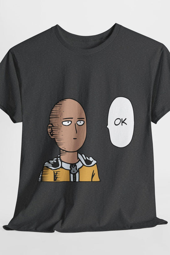 Saitama T-shirt, Casual Saitama Tee - Unisex Heavy Cotton Shirt, One Punch Man Anime Gift, Saitama Meme T-Shirt, Humor Apparel, Manga Lover