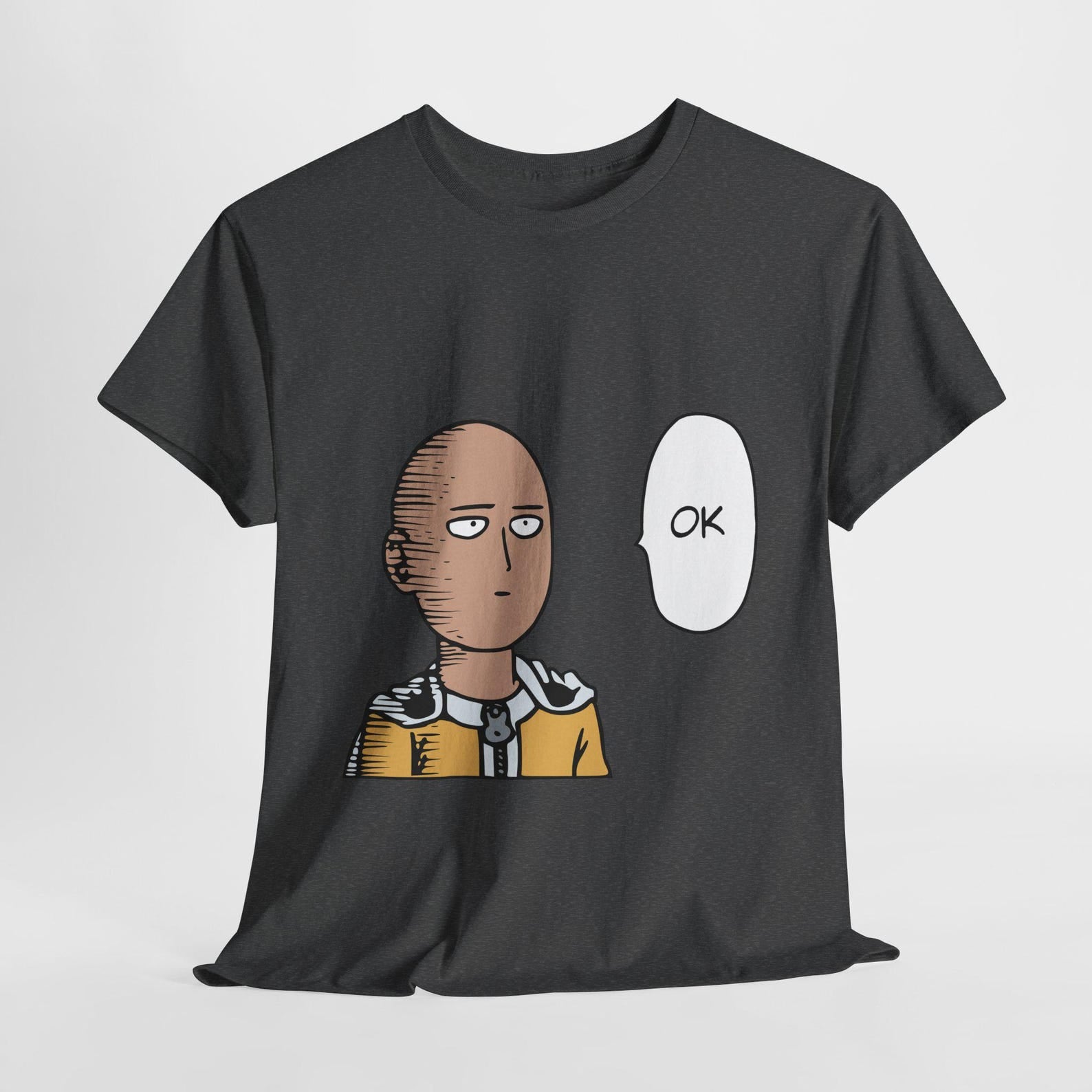 Saitama T-shirt, Casual Saitama Tee - Unisex Heavy Cotton Shirt, One Punch Man Anime Gift, Saitama Meme T-Shirt, Humor Apparel, Manga Lover