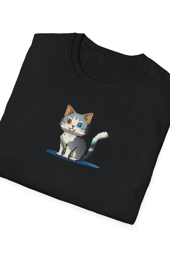 Anime Pixel Cat T-Shirt | Cute Kawaii Kitty Graphic Tee|Adorable Cartoon Feline Shirt|Japanese Anime Cat Art Tee|Whimsical Pet Lover T-Shirt