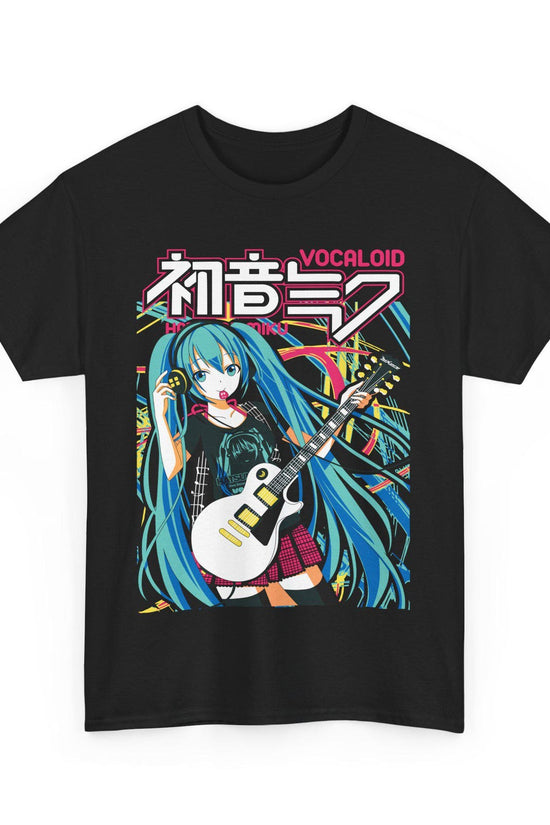 Hatsune Miku T-Shirt Anime Manga Shirt Anime Lovers Shirt Fire Style Anime Girl Kawaii Project Diva Vocaloid Shirt