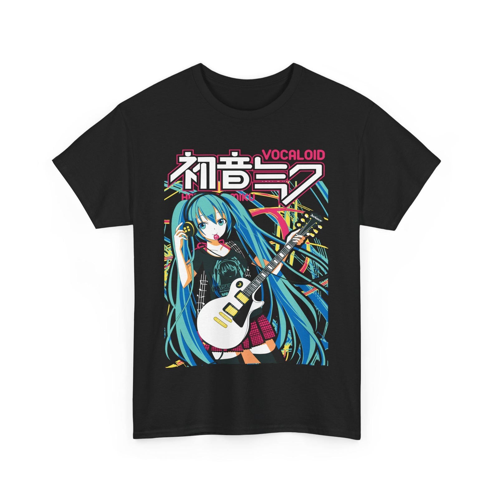 Hatsune Miku T-Shirt Anime Manga Shirt Anime Lovers Shirt Fire Style Anime Girl Kawaii Project Diva Vocaloid Shirt