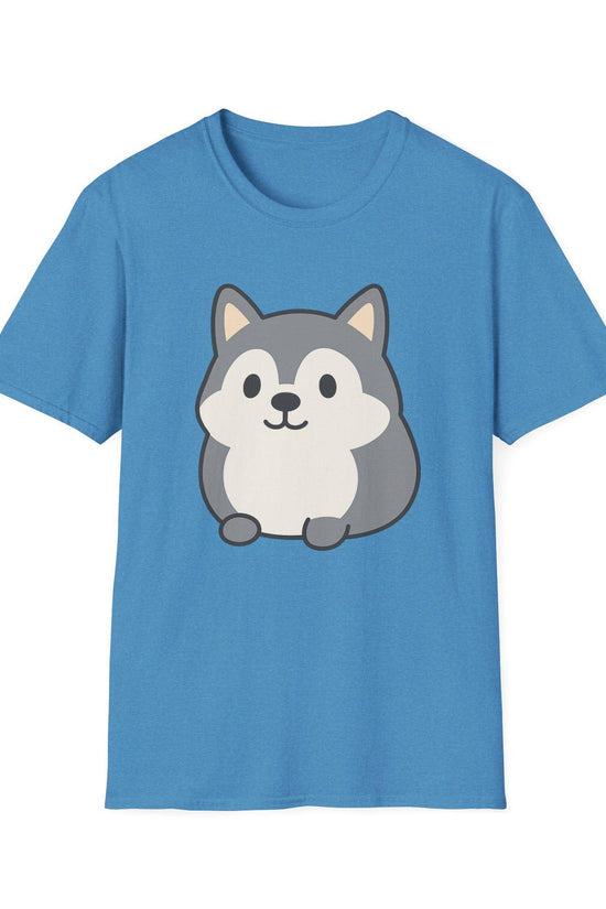 Cute Cartoon Dog Unisex Softstyle T-Shirt, Adorable Animal Tee, Gift for Dog Lovers, Casual Wear, Dog-Themed Apparel, Birthday, Pet Lover