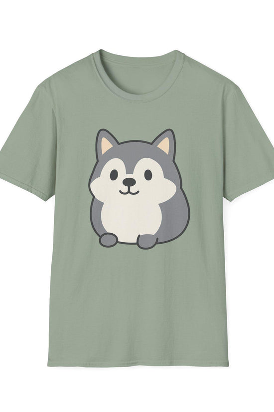 Cute Cartoon Dog Unisex Softstyle T-Shirt, Adorable Animal Tee, Gift for Dog Lovers, Casual Wear, Dog-Themed Apparel, Birthday, Pet Lover