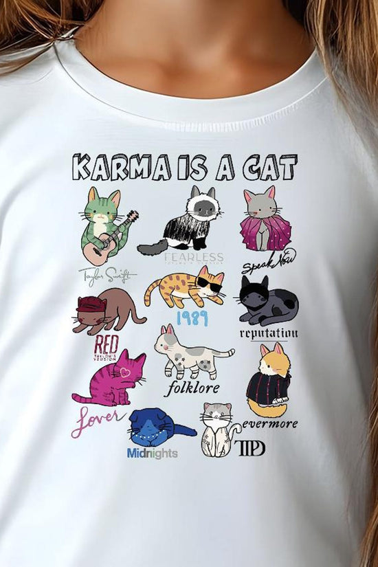 Karma Is A Cat Shirt, Cat Shirt, Cat Lover Shirt, Cat Mom Gift, Cat Dad Gift, Cat Lover Gift, Cat Owner Gift, Funny Cat Tee