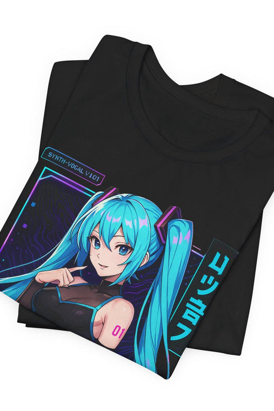 Hatsune Miku T-Shirt – Anime Vocaloid Shirt for Fans – Kawaii Japanese Harajuku Streetwear Tee – Aesthetic Otaku Gift Idea