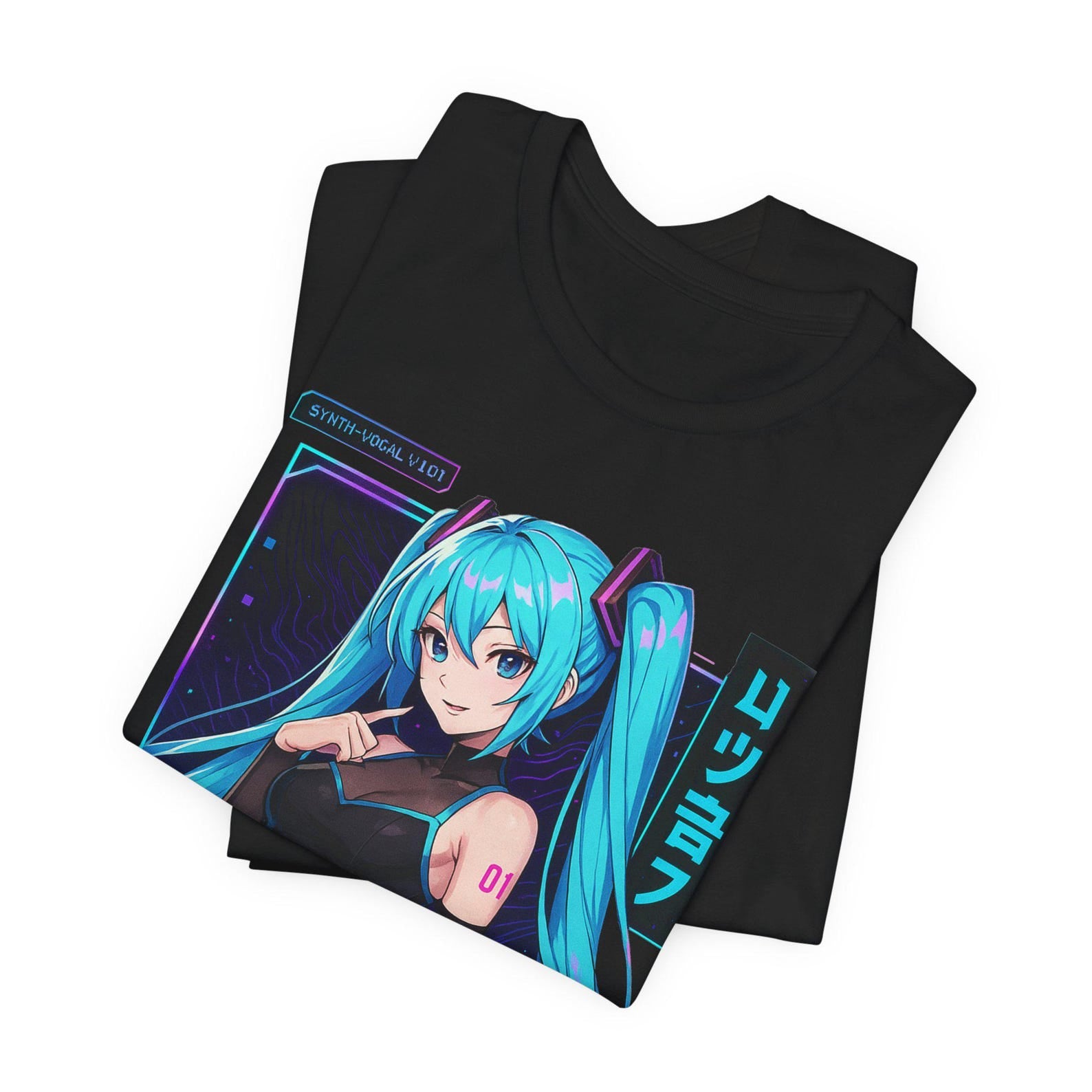 Hatsune Miku T-Shirt – Anime Vocaloid Shirt for Fans – Kawaii Japanese Harajuku Streetwear Tee – Aesthetic Otaku Gift Idea